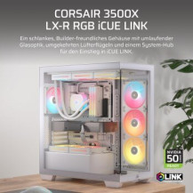 Corsair 3500X LXR LINK Tempered Glass Mid-Tower White
