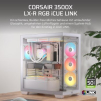 Corsair 3500X LXR LINK Tempered Glass Mid-Tower White