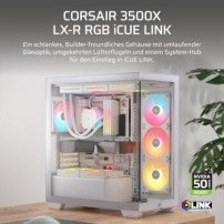 Corsair 3500X LXR LINK Tempered Glass Mid-Tower White