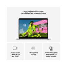 MacBook Air 13"Apple M5 chip con 10-core CPU e 10-core GPU, 24GB, 1TB SSD - Argento