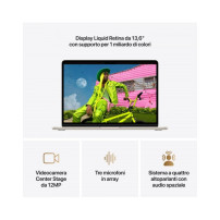 MacBook Air 13"Apple M5 chip con 10-core CPU e 10-core GPU, 24GB, 1TB SSD - Galassia