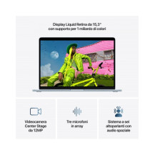 MacBook Air 15"Apple M5 chip con 10-core CPU e 10-core GPU, 16GB, 1TB SSD - Celeste