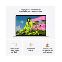 MacBook Air 15"Apple M5 chip con 10-core CPU e 10-core GPU, 16GB, 512GB SSD - Galassia