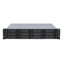 QNAP TL-R1200S-RP contenitore di unità di archiviazione Box esterno HDD/SSD Nero, Grigio 2.5/3.5"