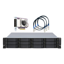 QNAP TL-R1200S-RP contenitore di unità di archiviazione Box esterno HDD/SSD Nero, Grigio 2.5/3.5"