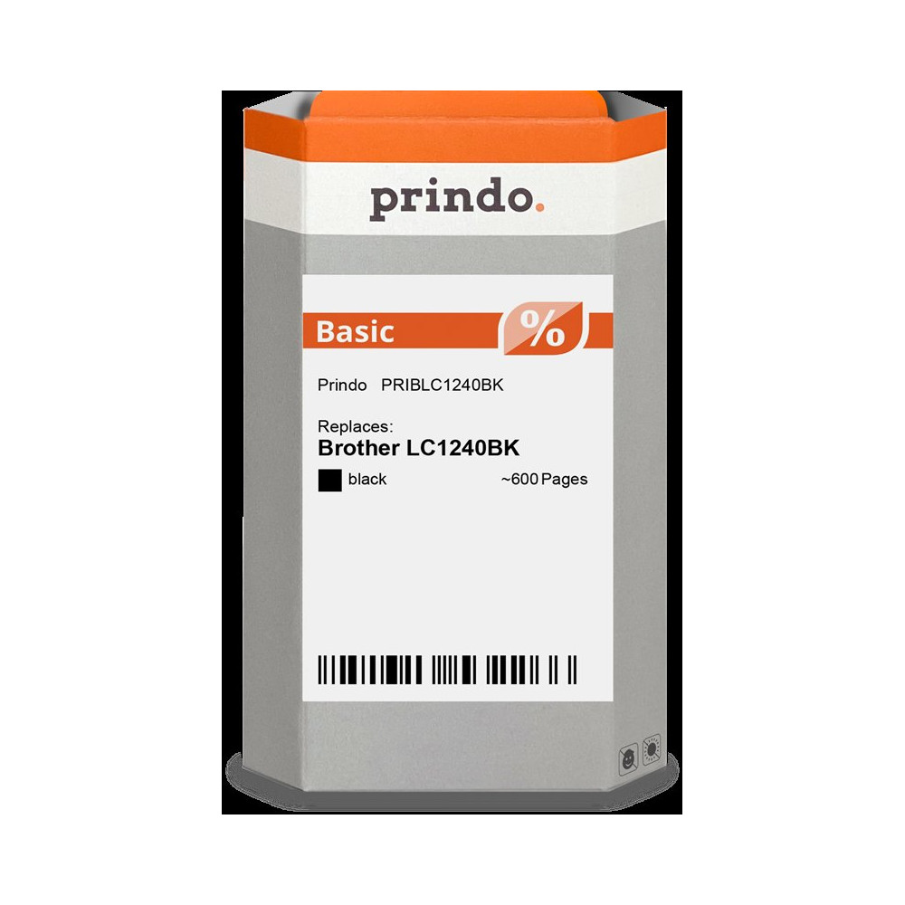 compatibile con Brother LC1240BK nero  Prindo Basic nero Cartuccia d'inchiostro
