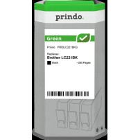 compatibile con Brother LC221BK nero  Prindo Green nero Cartuccia d'inchiostro