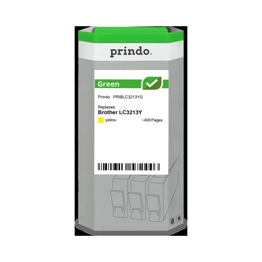 compatibile con Brother LC3213Y giallo  Prindo Green XL giallo Cartuccia d'inchiostro