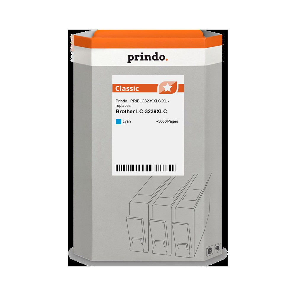compatibile con Brother LC3239XLC ciano  Prindo Classic XL ciano Cartuccia d'inchiostro