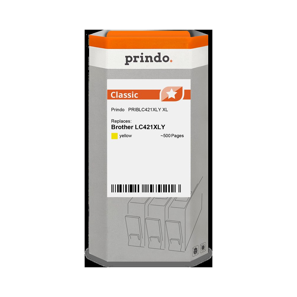 compatibile con Brother LC421XLY giallo  Prindo Classic XL giallo Cartuccia d'inchiostro