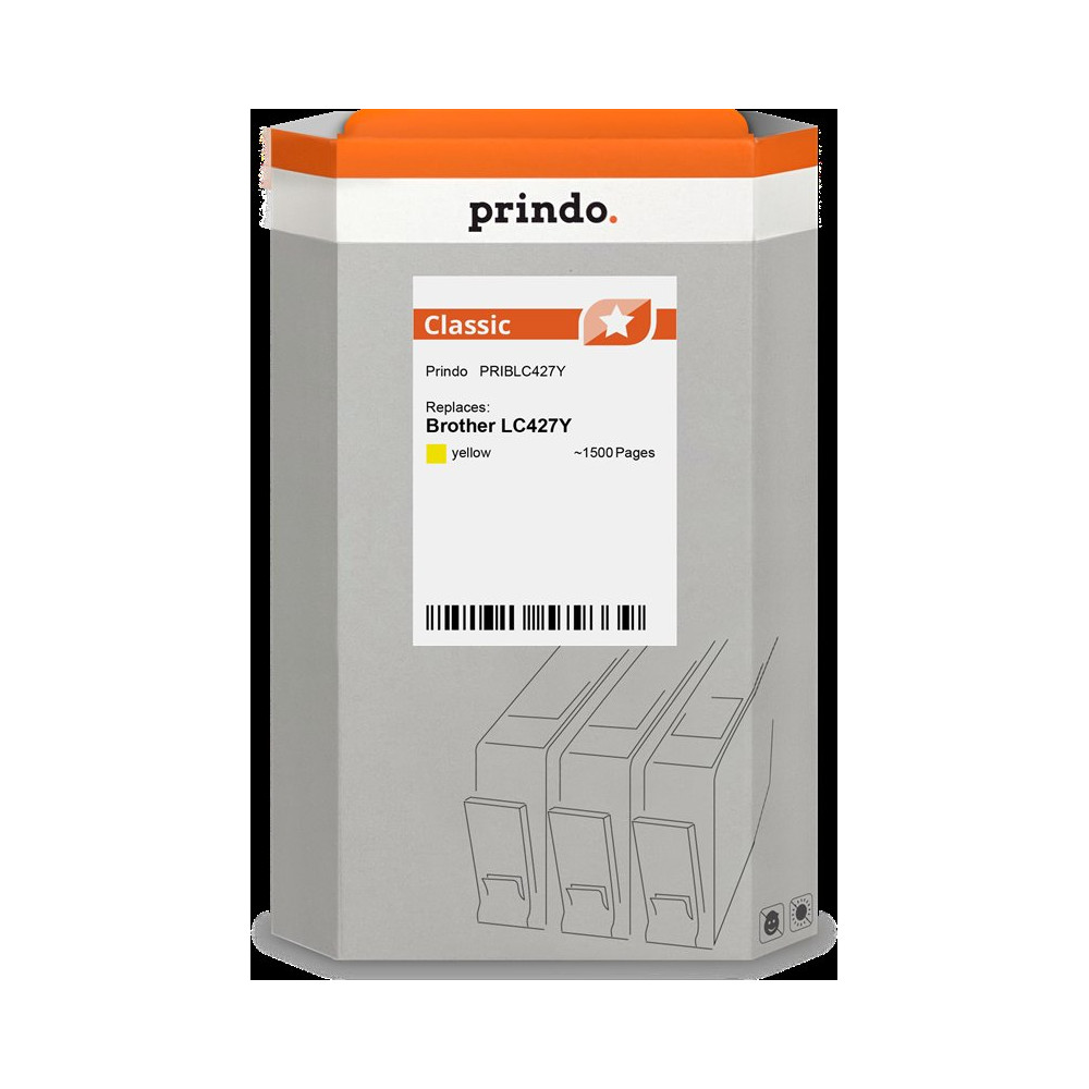 compatibile con Brother LC427Y giallo  Prindo Classic giallo Cartuccia d'inchiostro