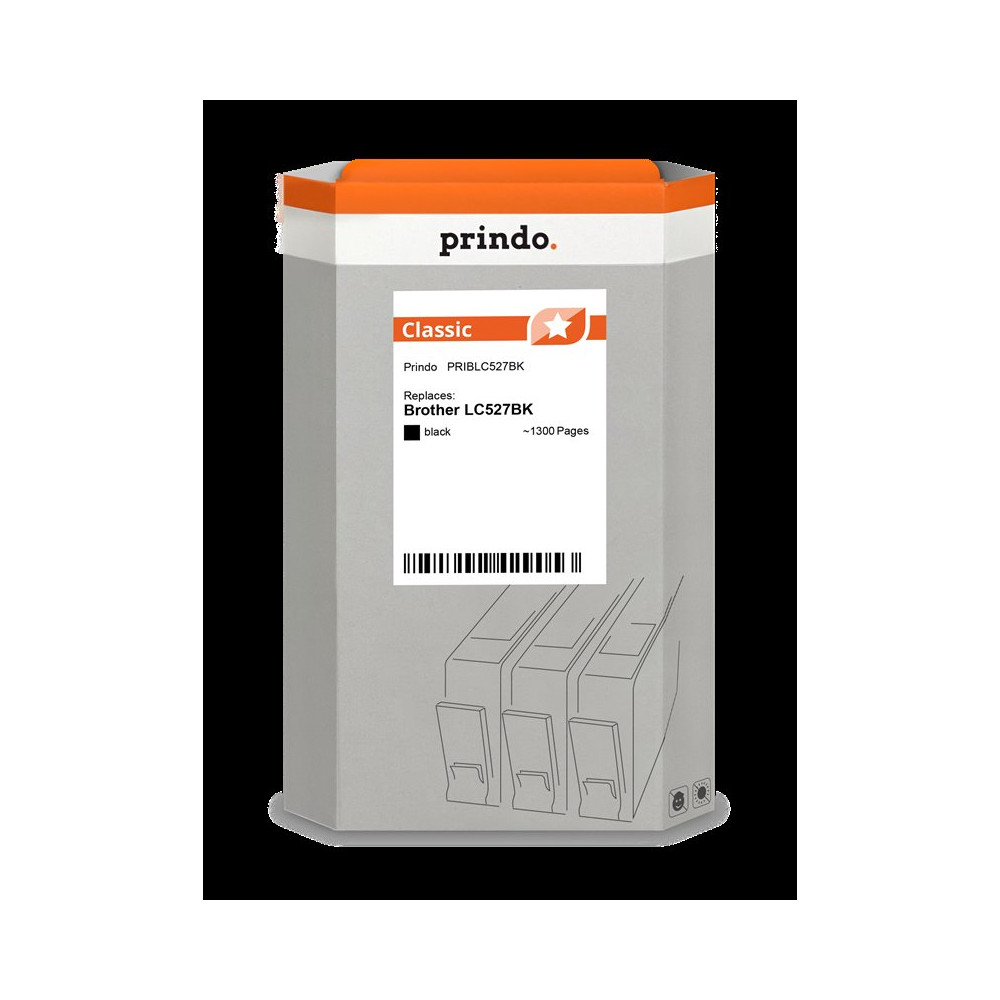 compatibile con Brother LC527BK nero  Prindo Classic nero Cartuccia d'inchiostro