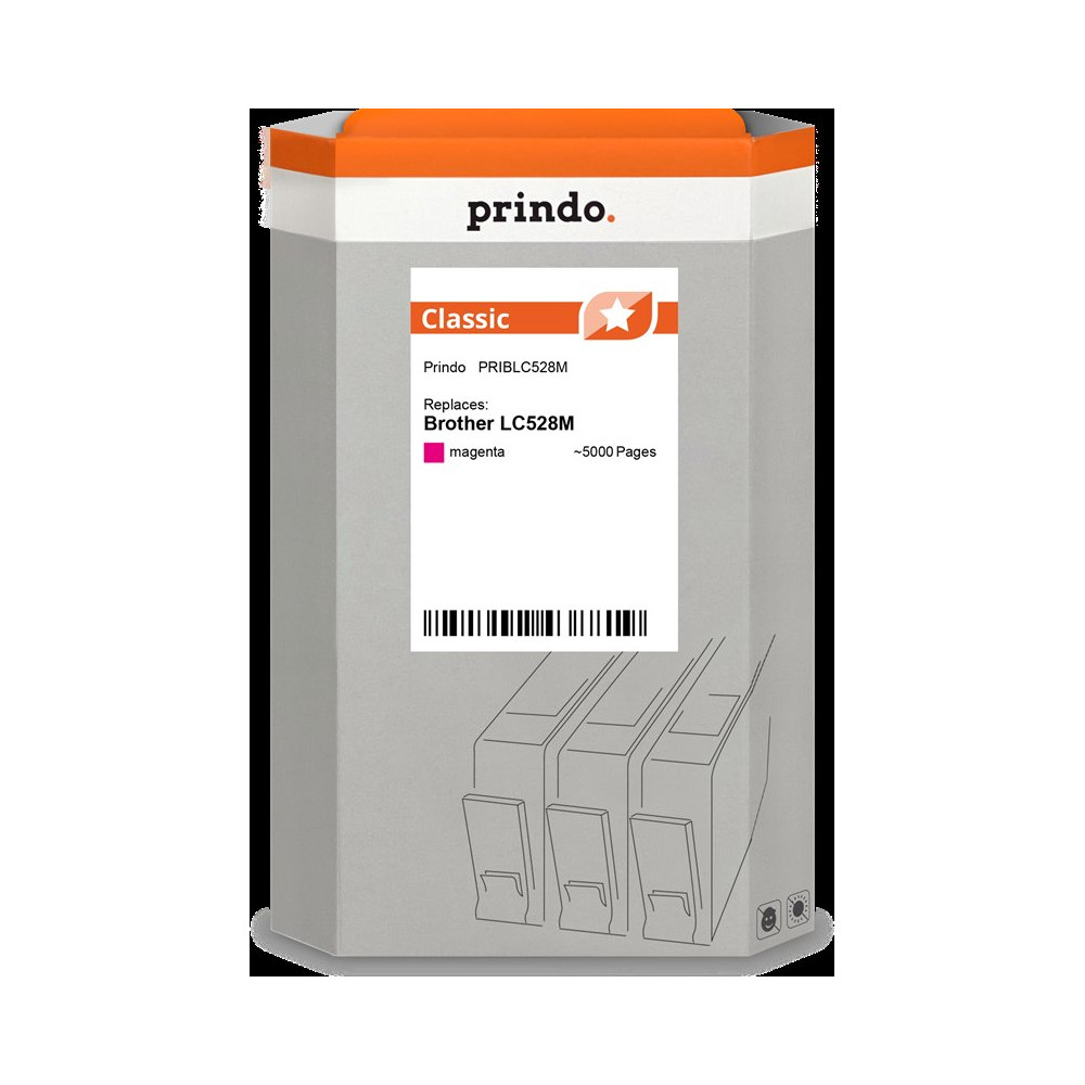 compatibile con Brother LC528M magenta  Prindo Classic magenta Cartuccia d'inchiostro