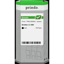 compatibile con Brother LC980BK nero  Prindo Green nero Cartuccia d'inchiostro