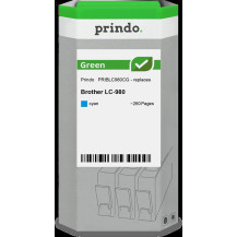 compatibile con Brother LC980C ciano  Prindo Green ciano Cartuccia d'inchiostro