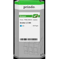 compatibile con Brother LC980C ciano  Prindo Green ciano Cartuccia d'inchiostro