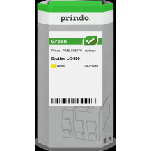 compatibile con Brother LC980Y giallo  Prindo Green giallo Cartuccia d'inchiostro