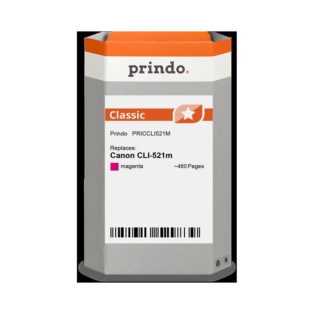 compatibile con Canon CLI-521m magenta (2935B001)  Prindo Classic magenta Cartuccia d'inchiostro