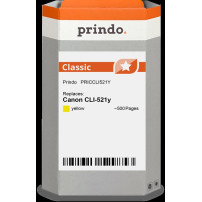 compatibile con Canon CLI-521y giallo (2936B001)  Prindo Classic giallo Cartuccia d'inchiostro