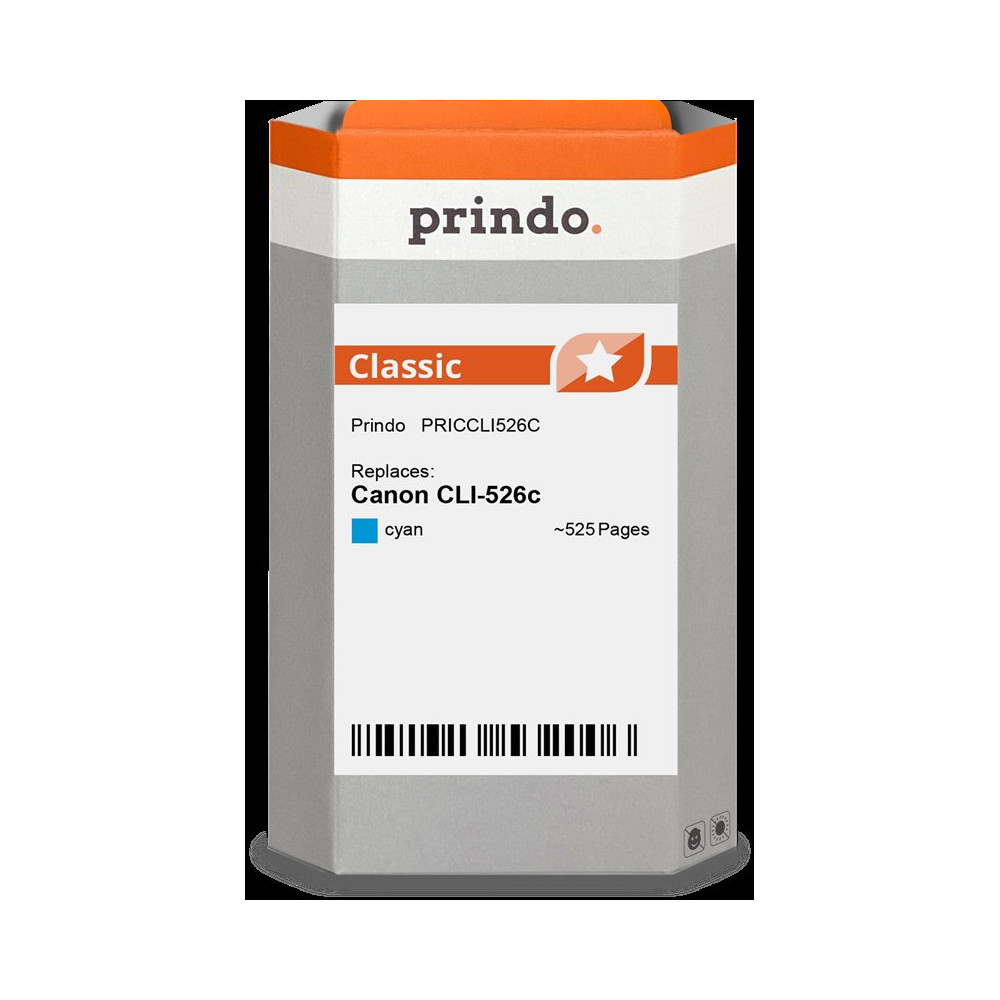 compatibile con Canon CLI-526c ciano (4541B001)  Prindo Classic ciano Cartuccia d'inchiostro