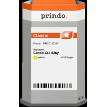 compatibile con Canon CLI-526y giallo (4543B001)  Prindo Classic giallo Cartuccia d'inchiostro