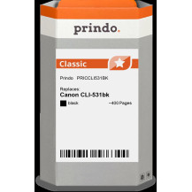 compatibile con Canon CLI-531bk nero (6118C001)  Prindo Classic nero Cartuccia d'inchiostro
