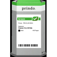 compatibile con Canon CLI-531bk nero (6118C001)  Prindo Green nero Cartuccia d'inchiostro