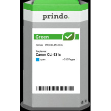compatibile con Canon CLI-531c ciano (6119C001)  Prindo Green ciano Cartuccia d'inchiostro