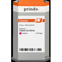 compatibile con Canon CLI-531m magenta (6120C001)  Prindo Classic magenta Cartuccia d'inchiostro
