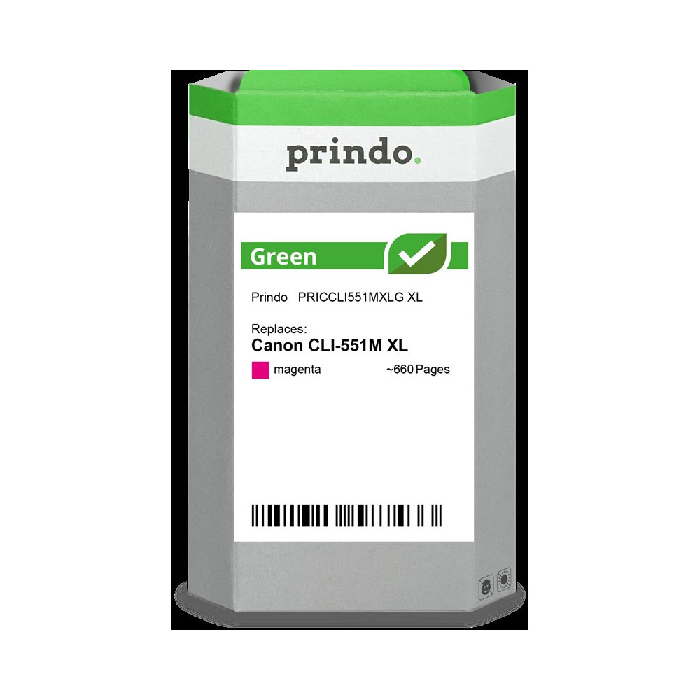 compatibile con Canon CLI-551M XL magenta (6445B001)  Prindo Green XL magenta Cartuccia d'inchiostro