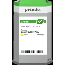 compatibile con Canon CLI-551Y XL giallo (6446B001)  Prindo Green XL giallo Cartuccia d'inchiostro