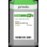 compatibile con Canon CLI-551Y XL giallo (6446B001)  Prindo Green XL giallo Cartuccia d'inchiostro