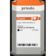 compatibile con Canon CLI-571bk XL nero (0331C001)  Prindo Classic XL nero Cartuccia d'inchiostro