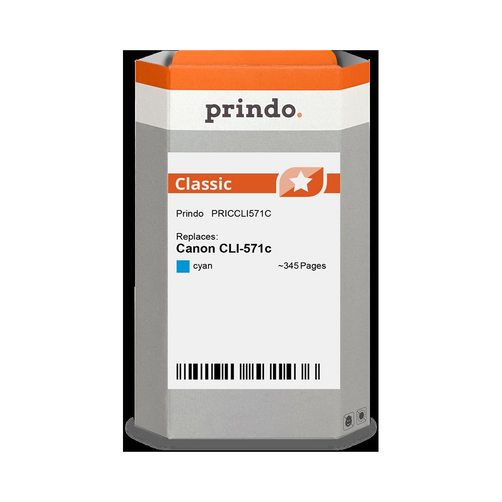 compatibile con Canon CLI-571c ciano (0386C001)  Prindo Classic ciano Cartuccia d'inchiostro