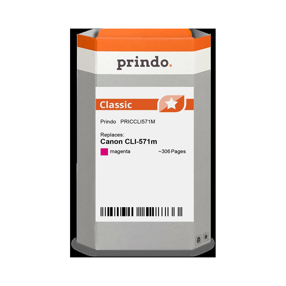 compatibile con Canon CLI-571m magenta (0387C001)  Prindo Classic magenta Cartuccia d'inchiostro