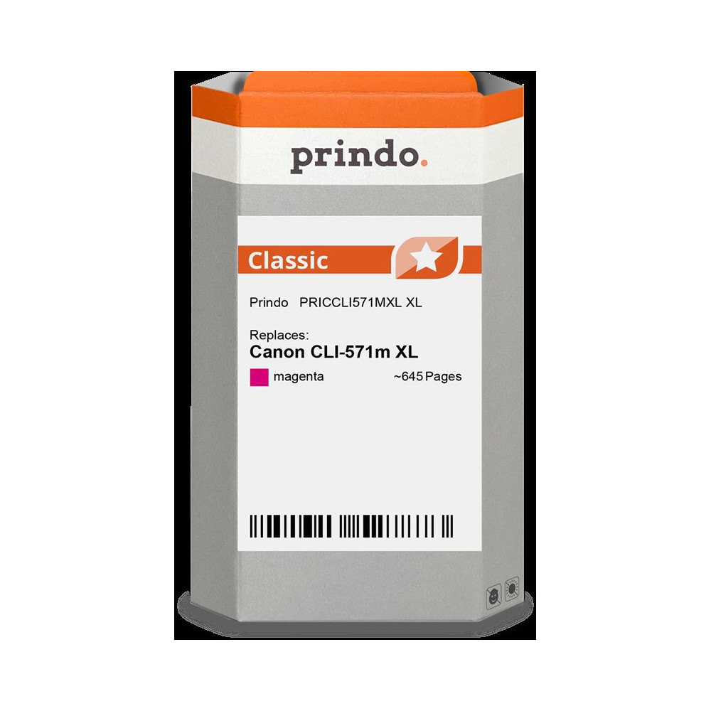 compatibile con Canon CLI-571m XL magenta (0333C001)  Prindo Classic XL magenta Cartuccia d'inchiostro
