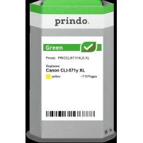 compatibile con Canon CLI-571y XL giallo (0334C001)  Prindo Green XL giallo Cartuccia d'inchiostro