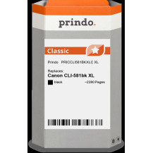 compatibile con Canon CLI-581bk XL nero (2052C001)  Prindo Classic XL nero Cartuccia d'inchiostro