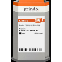 compatibile con Canon CLI-581bk XL nero (2052C001)  Prindo Classic XL nero Cartuccia d'inchiostro