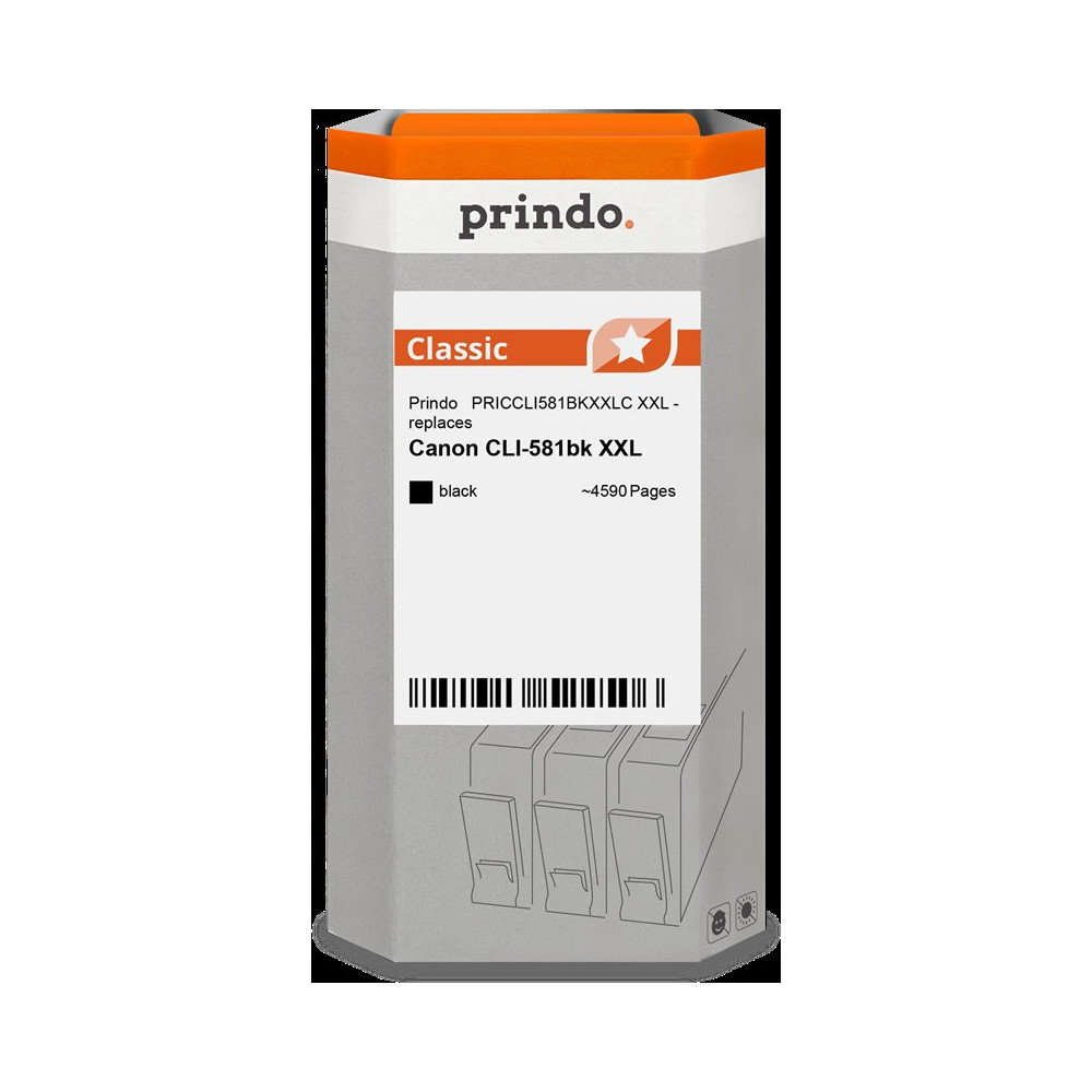 compatibile con Canon CLI-581bk XXL nero (1998C001)  Prindo Classic XXL nero Cartuccia d'inchiostro