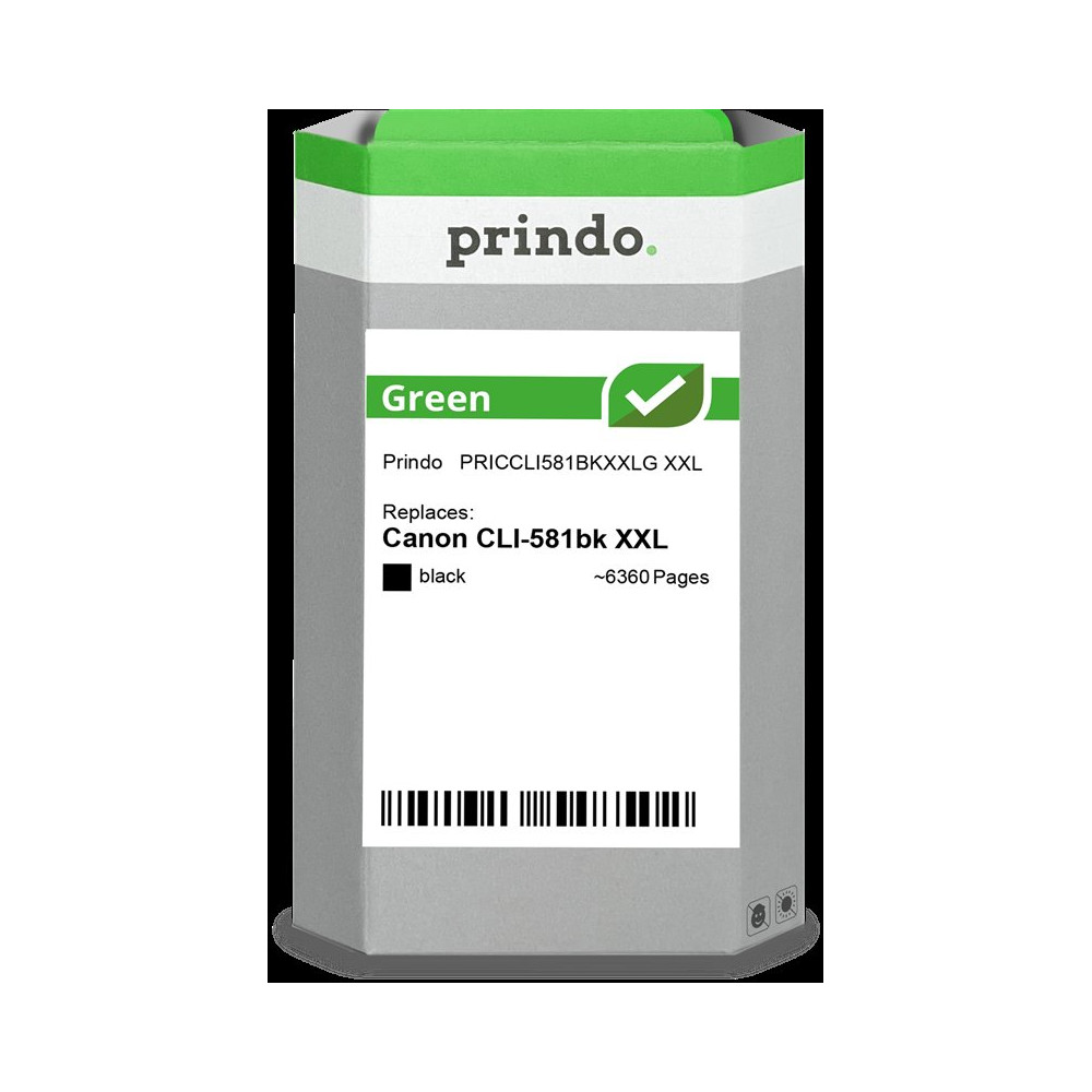 compatibile con Canon CLI-581bk XXL nero (1998C001)  Prindo Green XXL nero Cartuccia d'inchiostro