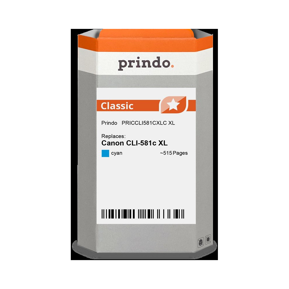 compatibile con Canon CLI-581c XL ciano (2049C001)  Prindo Classic XL ciano Cartuccia d'inchiostro