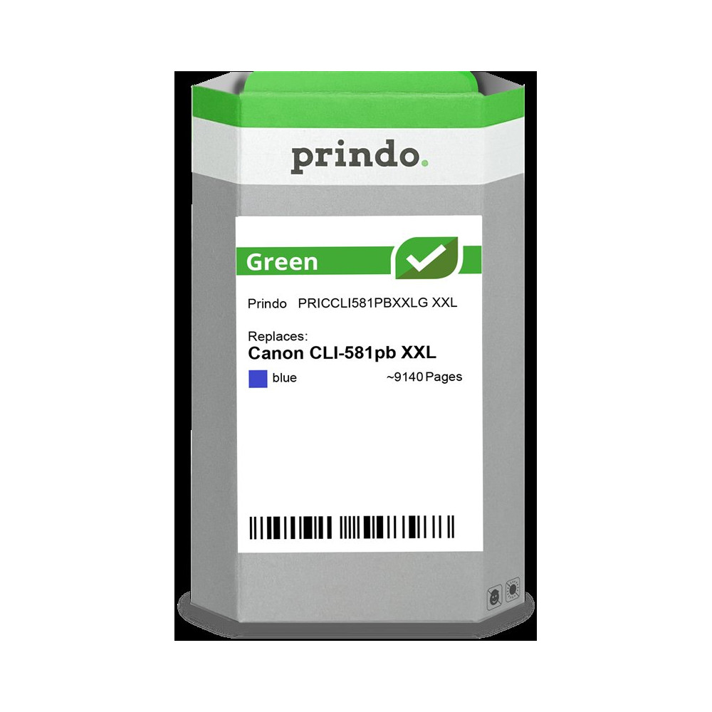 compatibile con Canon CLI-581pb XXL Blu (1999C001)  Prindo Green XXL Blu Cartuccia d'inchiostro