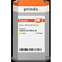 compatibile con Canon CLI-581y XL giallo (2051C001)  Prindo Classic XL giallo Cartuccia d'inchiostro