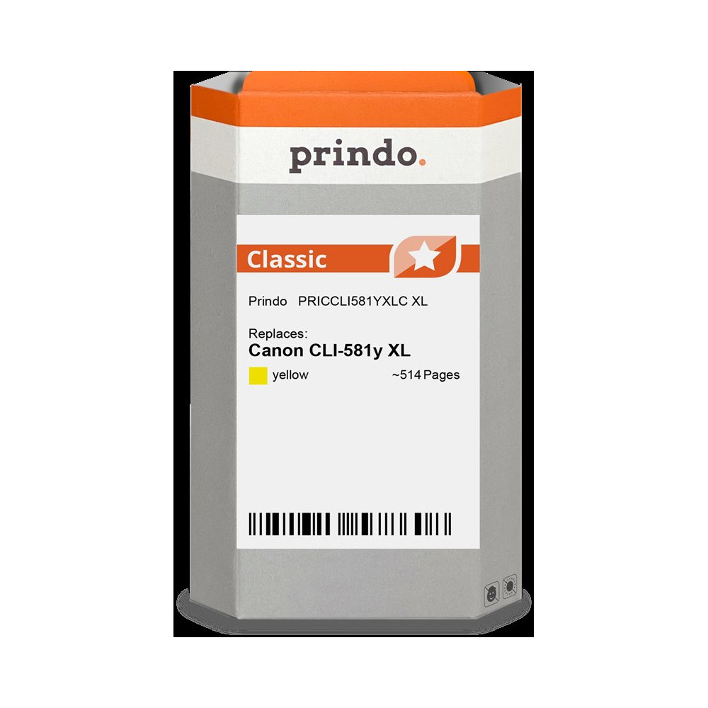 compatibile con Canon CLI-581y XL giallo (2051C001)  Prindo Classic XL giallo Cartuccia d'inchiostro