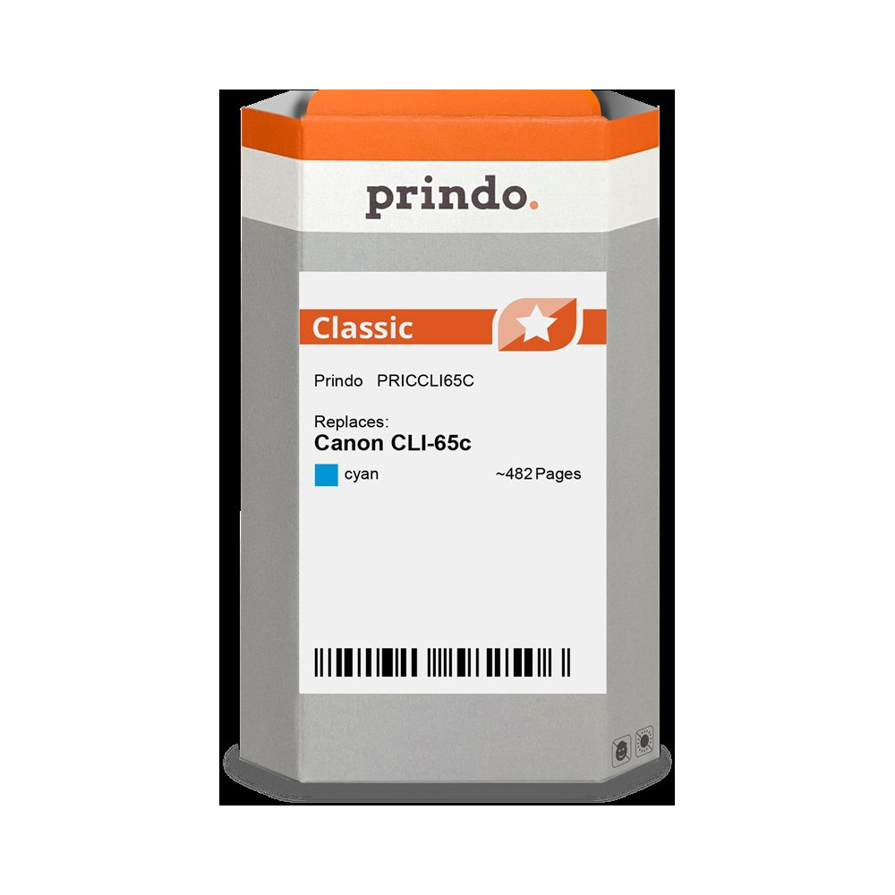 compatibile con Canon CLI-65c ciano (4216C001)  Prindo Classic ciano Cartuccia d'inchiostro