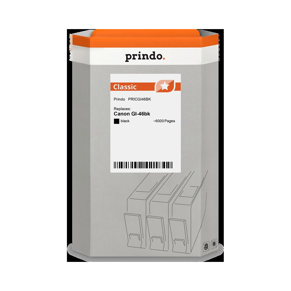 compatibile con Canon GI-46bk nero (4411C001)  Prindo Classic nero Cartuccia d'inchiostro