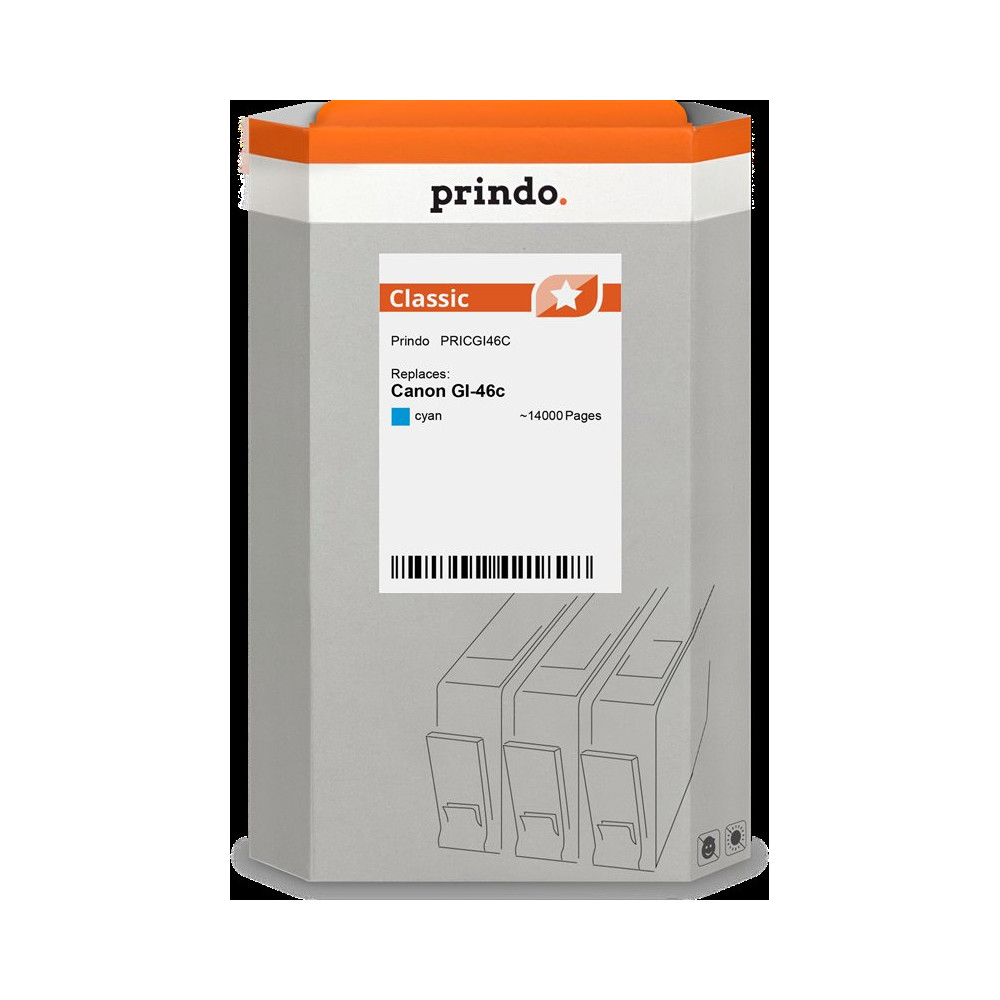compatibile con Canon GI-46c ciano (4427C001)  Prindo Classic ciano Cartuccia d'inchiostro
