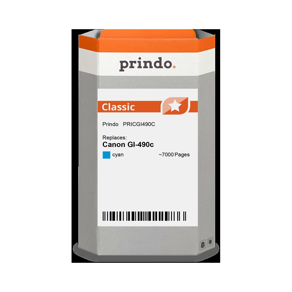 compatibile con Canon GI-490c ciano (0664C001)  Prindo Classic ciano Cartuccia d'inchiostro