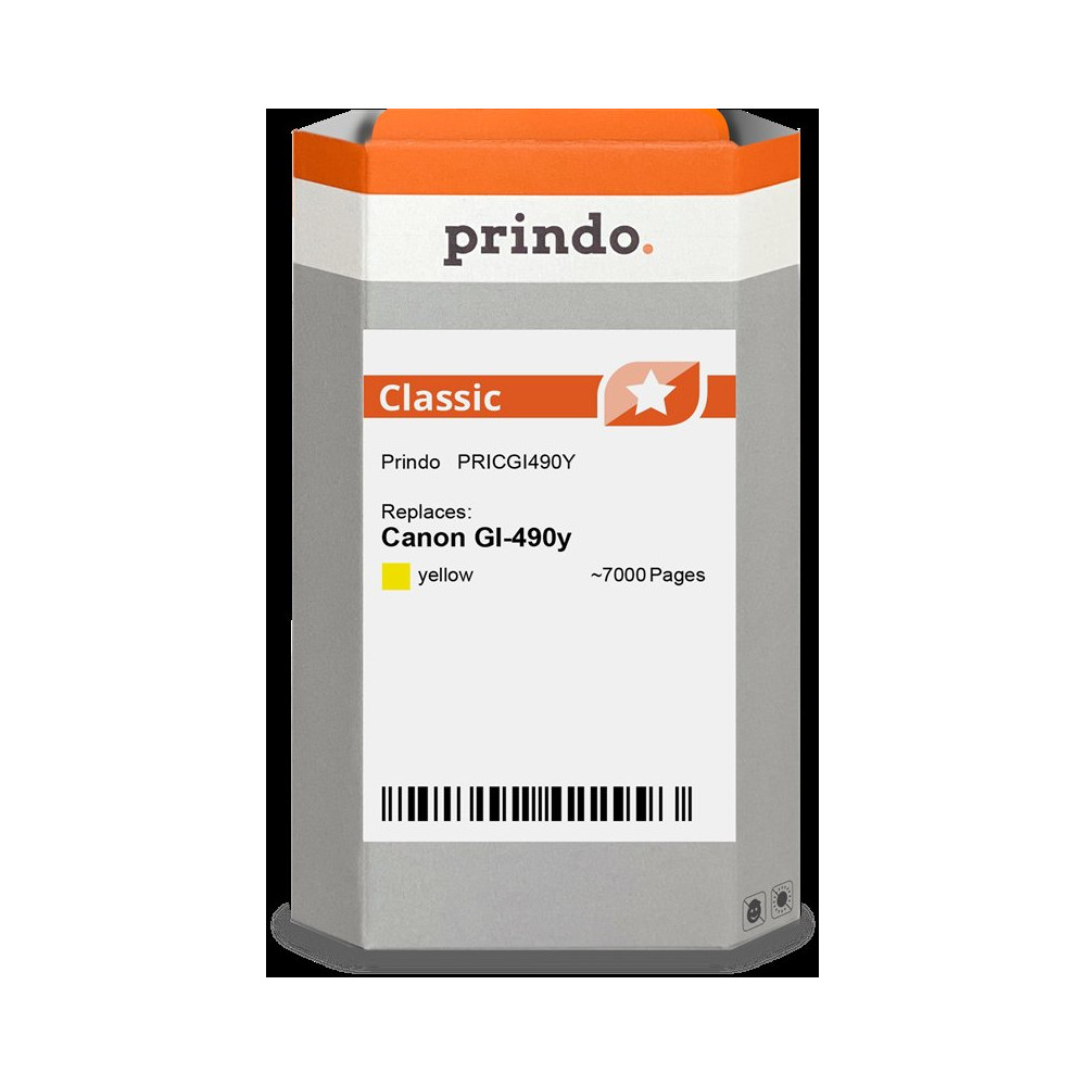 compatibile con Canon GI-490y giallo (0666C001)  Prindo Classic giallo Cartuccia d'inchiostro